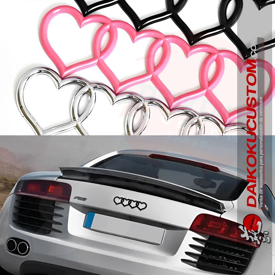 Emblema Adhesivo Audi Corazon