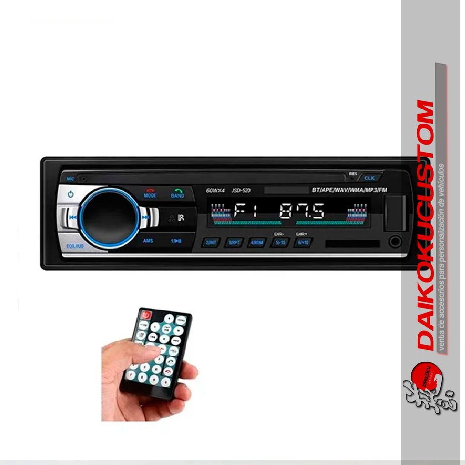 Radio Panel Incorporada Bluetooth 1 Din Universal