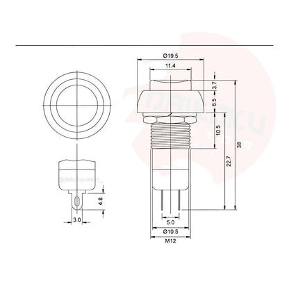 Boton Pulsador Redondo Switch 1c Eco