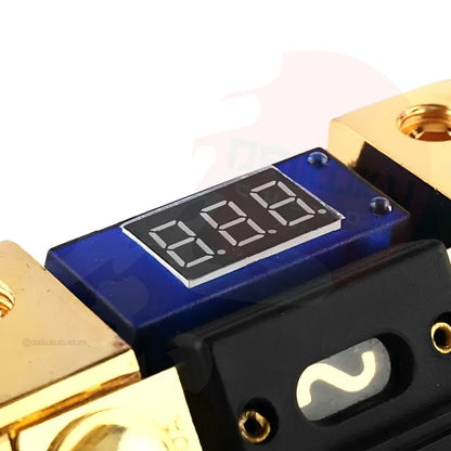Porta Fusible 100a + Voltimetro Audio 4ga 0ga Digital