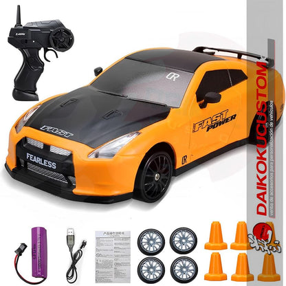 Auto Escala 1:24 Drift Rc Control Nissan Gtr Amarillo