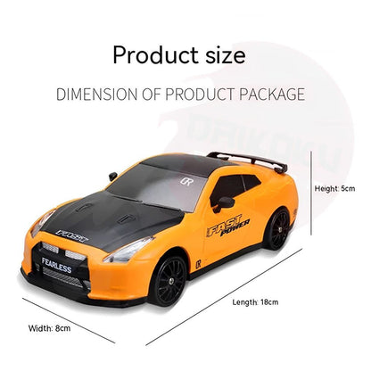 Auto Escala 1:24 Drift Rc Control Nissan Gtr Amarillo