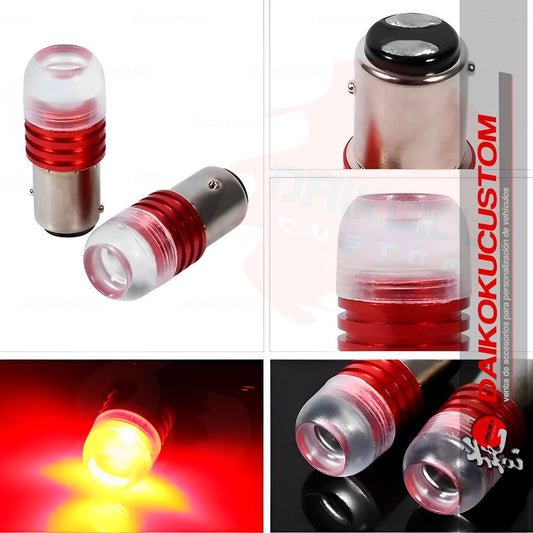 1 Ampolleta S25 2c Estroboscopica 3 Led Rojo