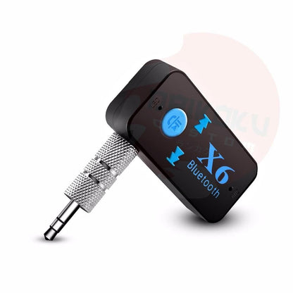 Receptor Transmisor Bluetooth X6 Auxiliar (Caja Celeste)