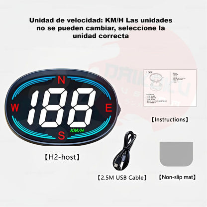 Velocimetro Gps Pantalla Usb Ovalado