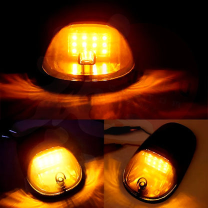 Kit 5 Luces Raptor Techo Ahumado Ambar