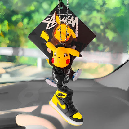 Adorno Decorativo Espejo Retrovisor Pikachu Zapatilla 3pcs