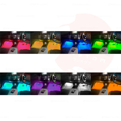 Luces Led Interior Piso Rgb + App Bluetooth 48 Led