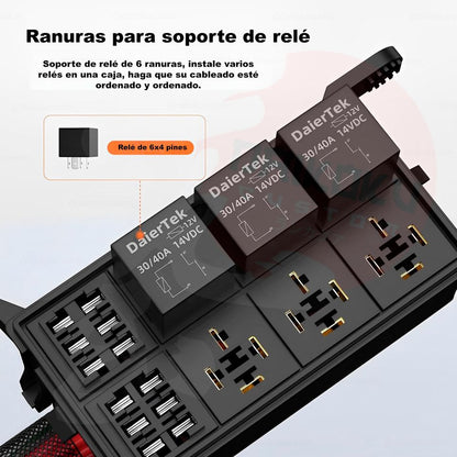 Caja Fusilera 6 Pines Completa Armada + Ramal 12 Awg