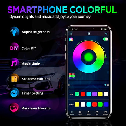 Luces Exterior Piso Colorful + AppApp Bluetooth (4x60cm 2x120cm)