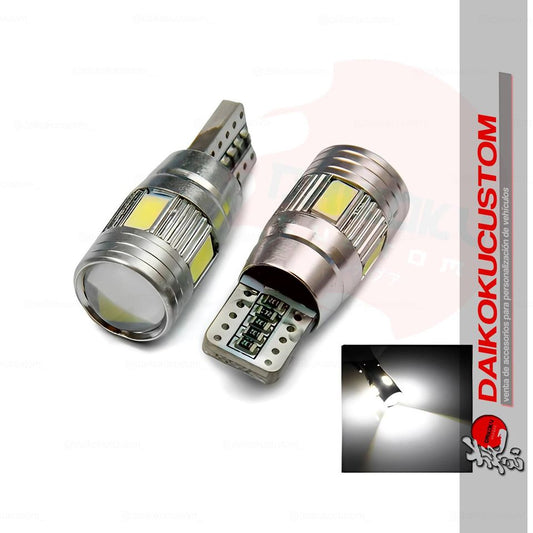 1 Ampolleta Led T10 Blanco Lupa Gris Eco Blanco (zona remate)