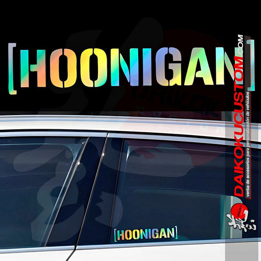 Sticker Adhesivo Hoonigan (2) Tornasol 15.2cm X 3.2cm