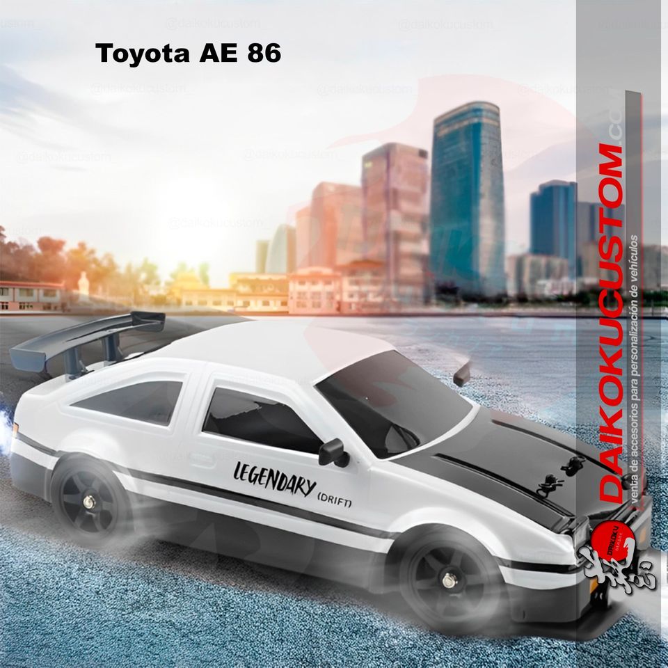 Auto Escala 1:24 Drift Rc Control Toyota Ae86 Blanco