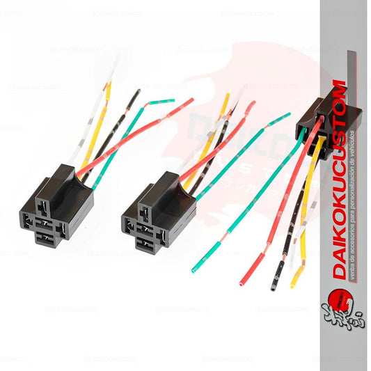 Porta Toma Relay Conector 5 Pin + Cable 9cm