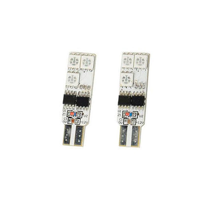Kit Ampolletas (2) Led T10 RGB (Caja Azul) + Control (zona remate)