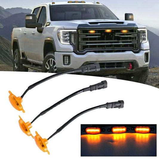 Kit 3 Luces Led Tipo Raptor Sin Control Clasico Ambar (zona remate)