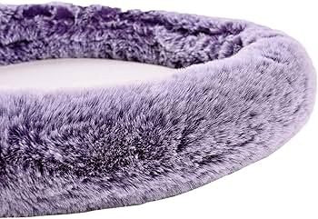 Cubre Volante Elasticado Peludo Morado