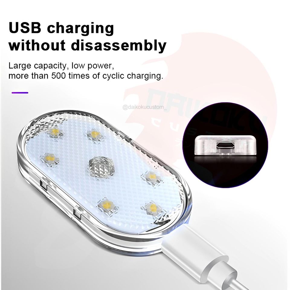 Luz Led Techo Usb Tactil Recargable + Iman X1