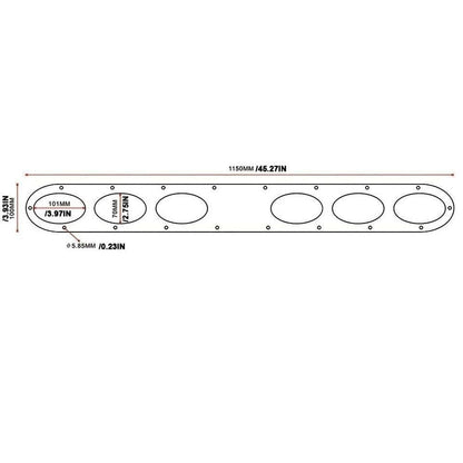 Difusor 115cm Aire Grande 8 Orificios Metalico