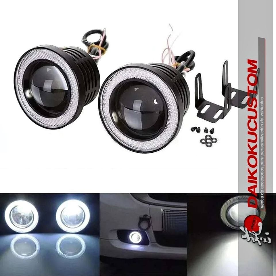 Neblineros Led R500 Ojo Angel Blanco X2