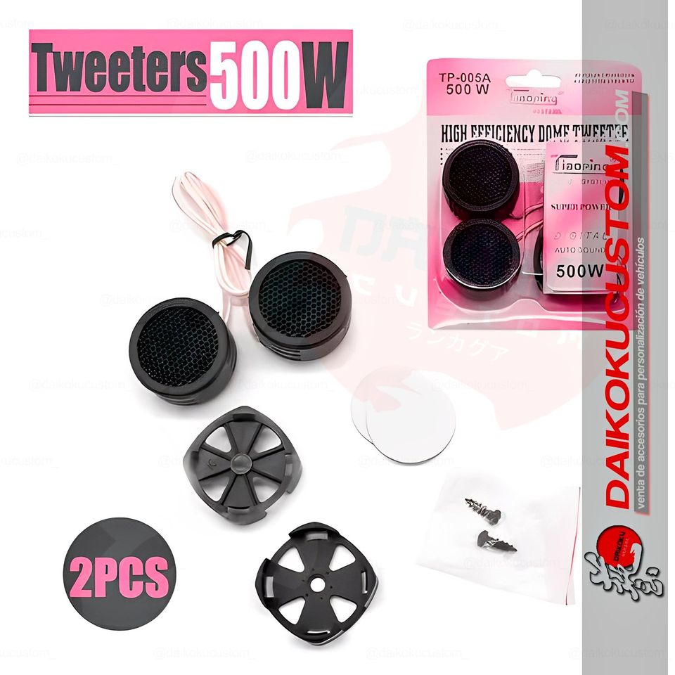 Tweeters Blister Rosado Tp-005a 500w