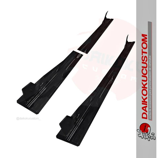 Lip Faldon Largo Lateral De 200cm 2pcs Negro Con Puntas (Par)