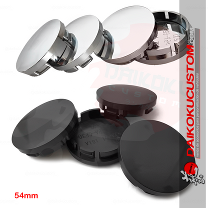4 Tapa Central 54mm Llanta Modelo Nuevo