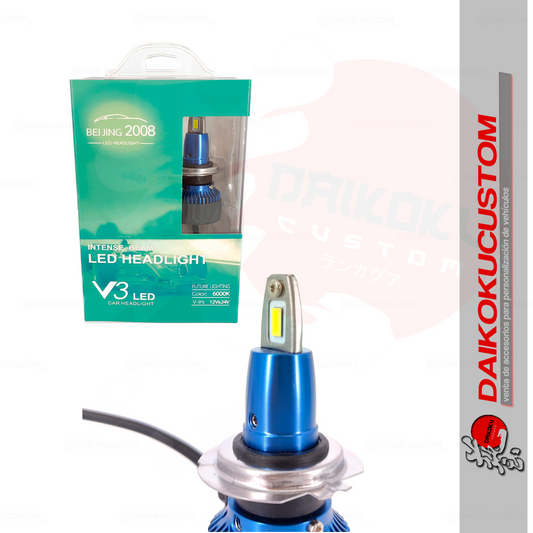 Turbo Led Beijing 360° Canbus H1 H3 H4 H7 H8 H9 H11 H13 9005 9006 30.000 Lumenes