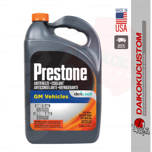 Agua Coolant Prestone 50/50 Naranja 3.7lts