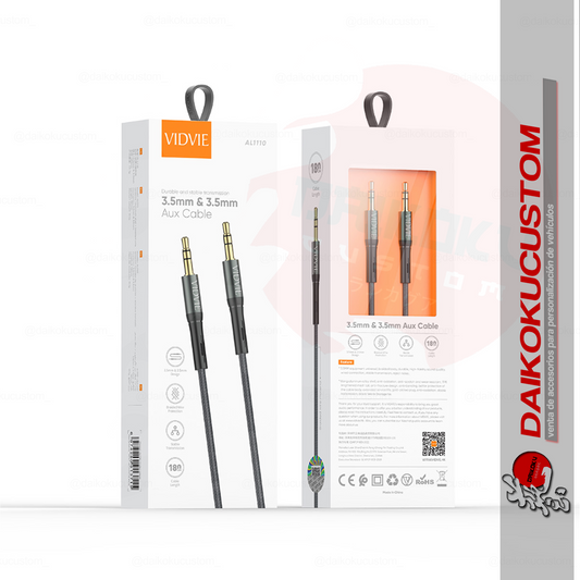 Cable Auxiliar 150cm Jack 3.5mm Vidvie Al1110 10805