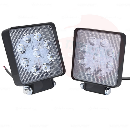 Neblineros Led 27w Cuadrados De 9 Led X2