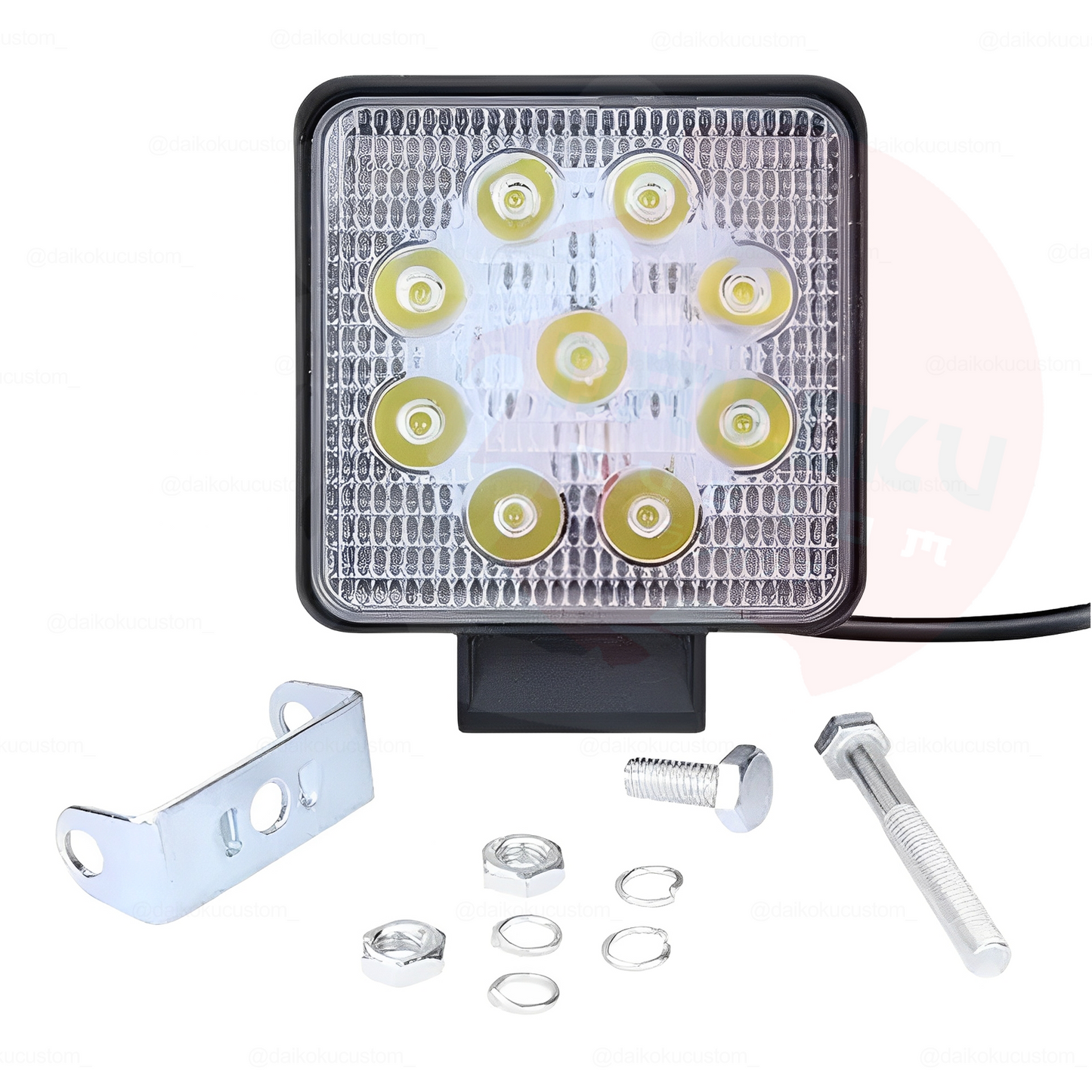 Neblineros Led 27w Cuadrados De 9 Led X2