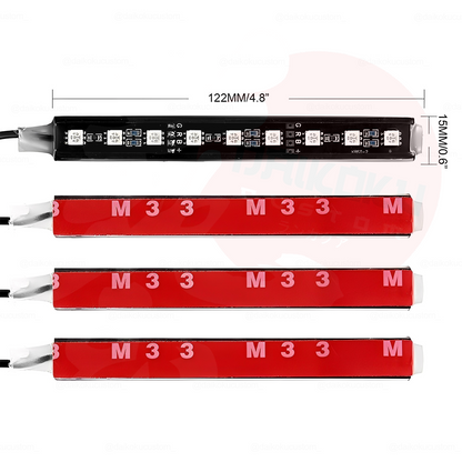 Luces Led Interior Piso Rgb + Control (12cm 9 Led)