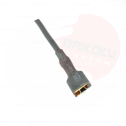1 Terminal Plano Hembra Rojo Negro + Cable