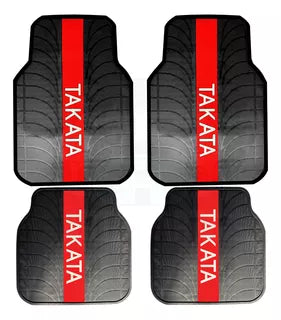 Cubre Piso Goma Takata 5pcs Lineas Con Camello