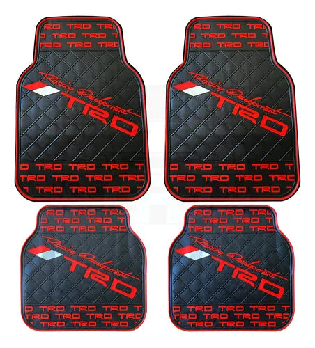 Cubre Piso Goma Trd 4pcs Letras Rojas