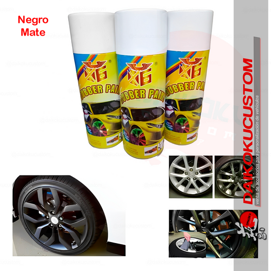 Pintura Spray RUBBER Plasti-Dip Negro Mate
