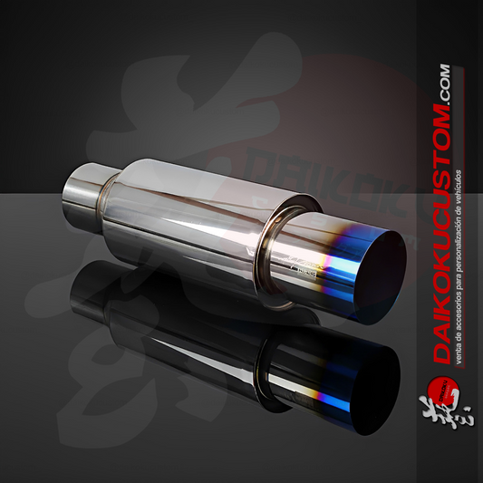 Escape Alto Flujo Hks Entrada 2” Salida 3” Ionizado Corto