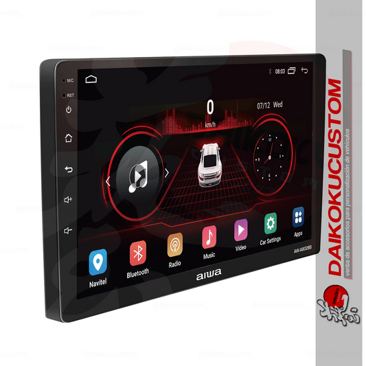 Radio 2 Din Android Pantalla Touch Hd De 9'' Aiwa Aw-a802bs Bluetooth