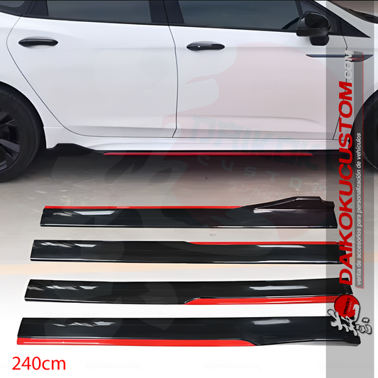 Lip Faldon X2 240cm 2 Piezas Universal Borde Rojo