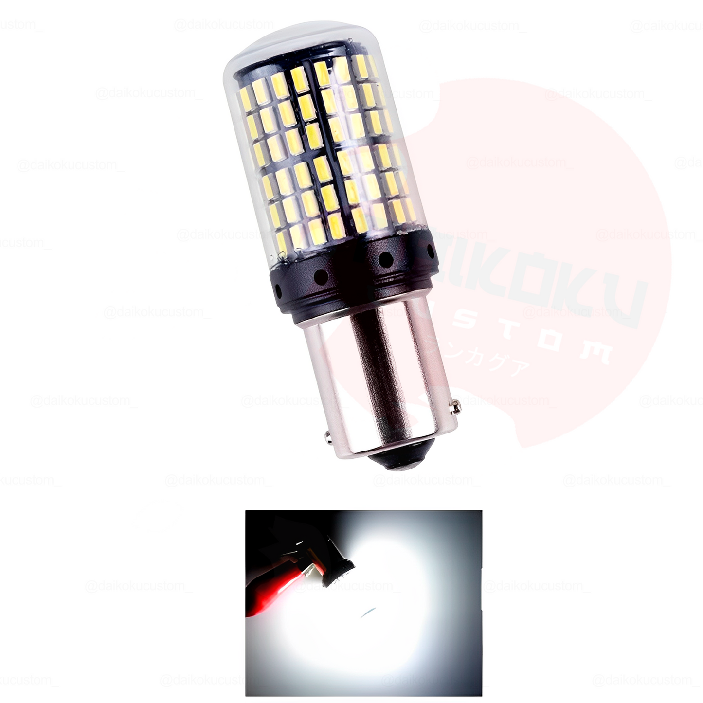 2 Ampolletas S25 144 Led (Caja Negra O Growpal) Colores