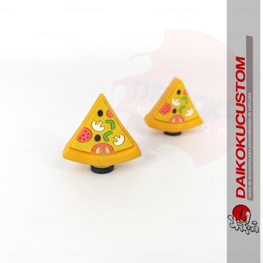 Set 2 Tapa Valvula Aire Figura Pizza