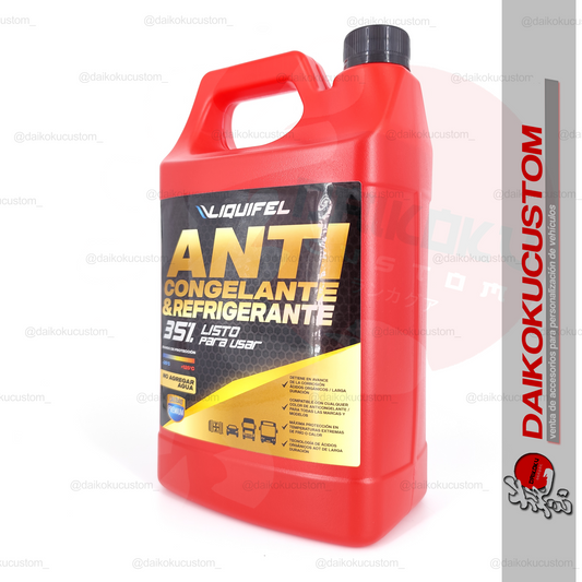 Anticongelante Y Refrigerante Rojo 35% Auto Liquifel 4 Litros
