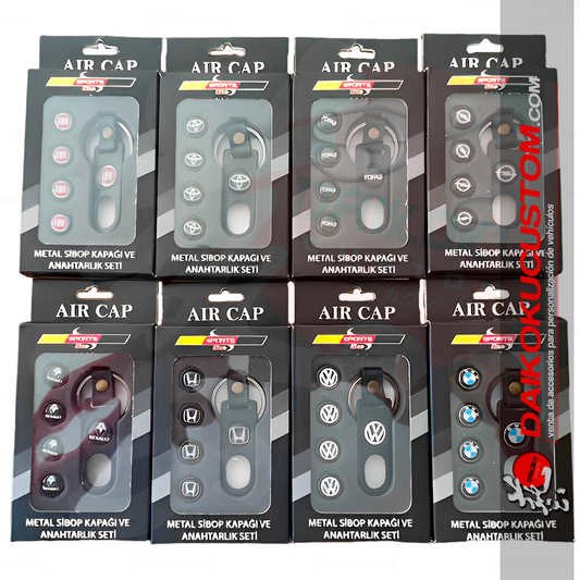 Kit Llavero Marcas + 4 Tapa Valvulas Aire Marcas (H52-27)