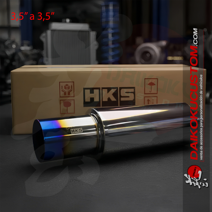 Escape Alto Flujo Hks Entrada 3.5" Salida 3.5" Ionizado Xl