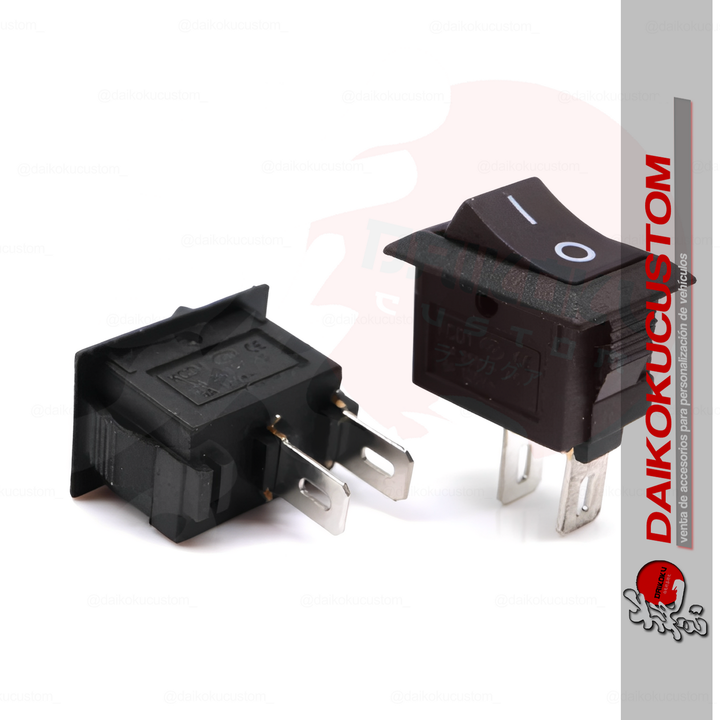 1 Boton Interruptor Simple Rectangular 1 Contacto 2 Pin H63-14