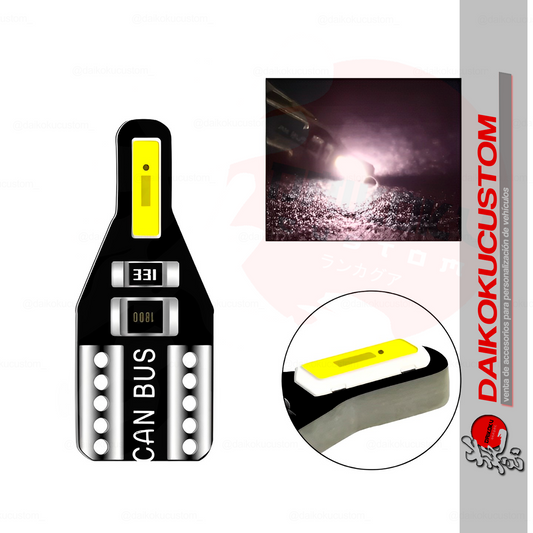 1 Ampolleta Led T10 Con Punta De 2 Led Blanco (zona remate)