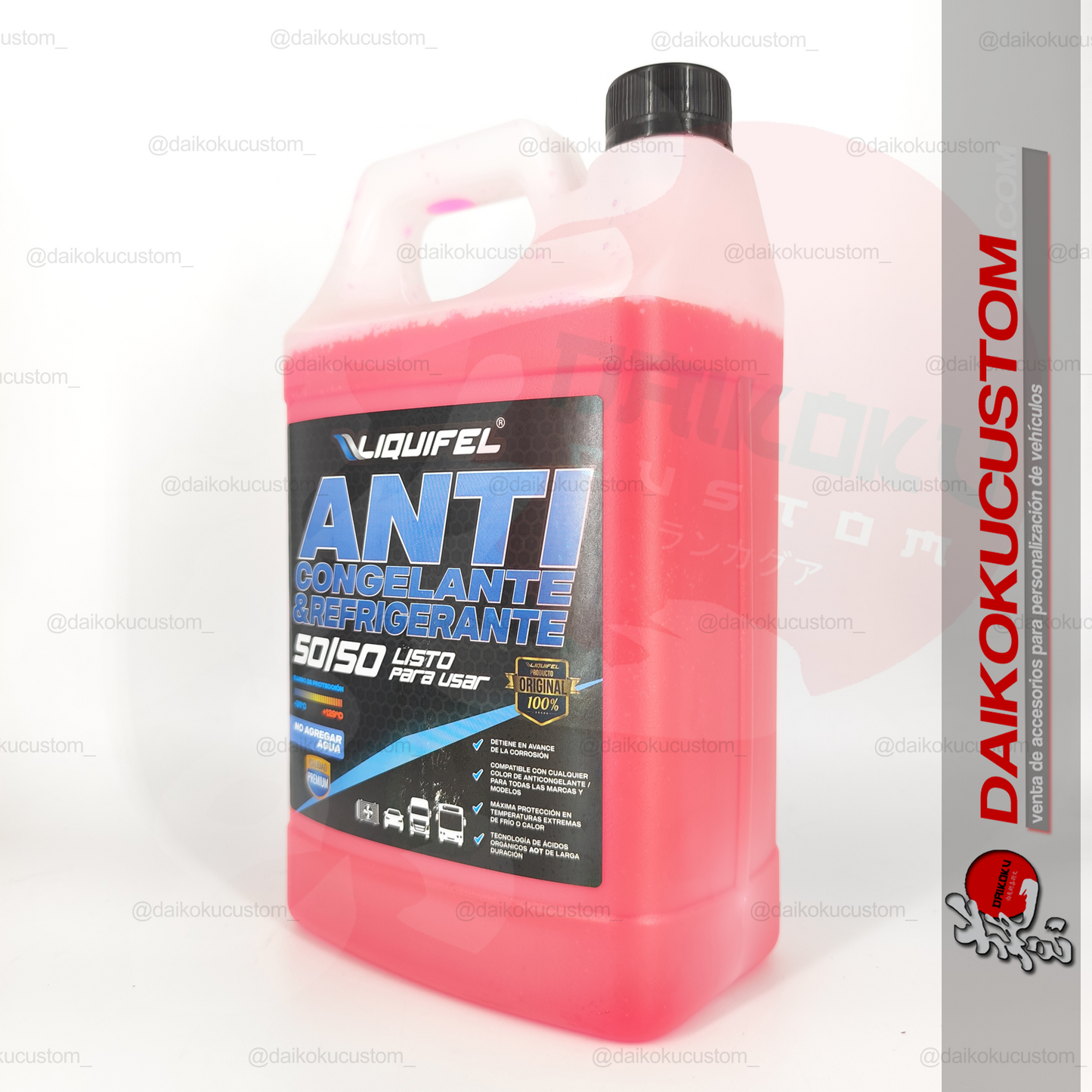 Anticongelante Y Refrigerante Rojo 50% Auto Liquifel 4 Litros