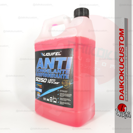 Anticongelante Y Refrigerante Rojo 50% Auto Liquifel 4 Litros