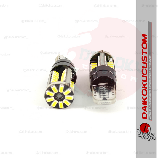 1 Ampolleta Led T10 3014 57 Led Canbus 12-24v Blanco